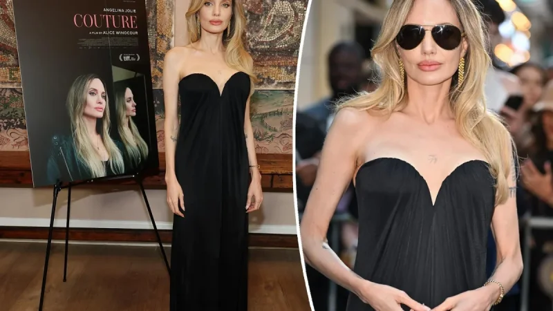 Angelina Jolie Debuts Brighter Blonde at Couture Screening