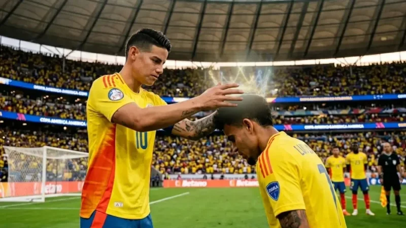 James Rodriguez and Luis Diaz trade crown gestures twice for Colombia