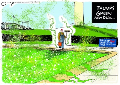 Politician cartoons on June 18 spotlight data collection, Vance, green plan
