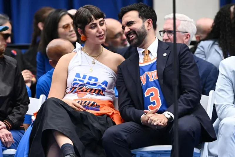 Rama Duwaji Wore Upcycled Knicks T-Shirt Dress at Parade
