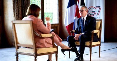 Sky News interrupted as Beth Rigby grills Starmer at the G7 summit