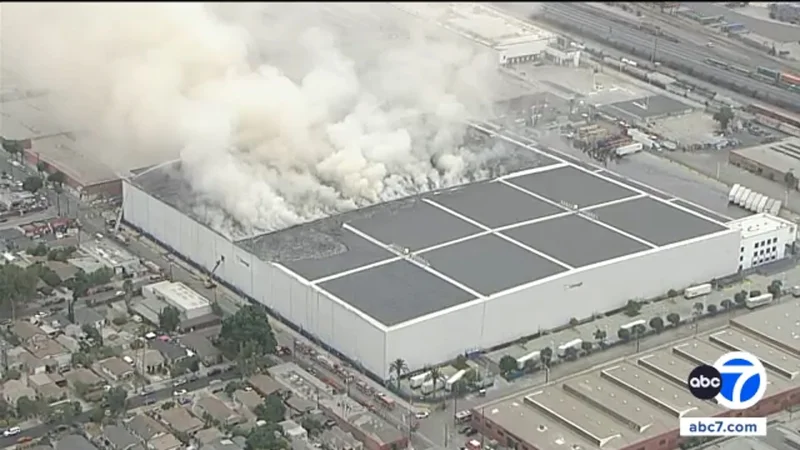 Karen Bass urges action as Fire Near Me hits Boyle Heights warehouse