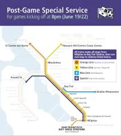 BART Adds Late-Night Service for June 19 and 22 Levi's Stadium Matches