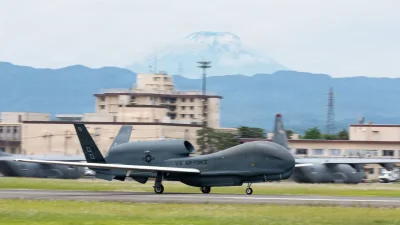 Air Force moves three Global Hawks from Guam to Yokota Air Base
