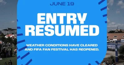 Houston Weather: Houston FIFA Fan Fest Reopens After Friday Pause