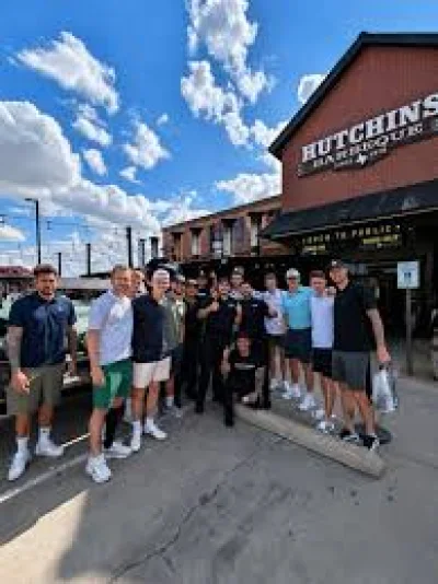 Lindelof visits Hutchins BBQ in Frisco during Sweden's North Texas base