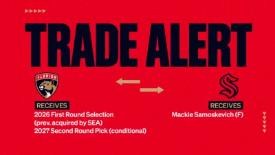 Bill Zito sends Mackie Samoskevich to Seattle Kraken for 2025 first-round pick — Florida Panthers