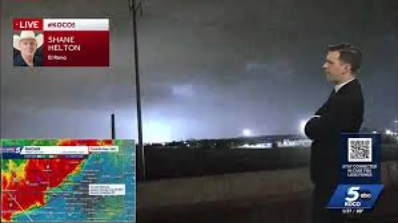 El Reno power flashes captured on camera as Koco 5 reports wind event