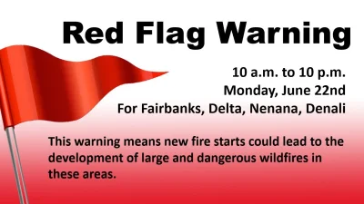 National Weather Service issues Red Warning for Interior Alaska