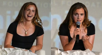 Emma Watson Wears Jacquemus at London Forum with Prince William