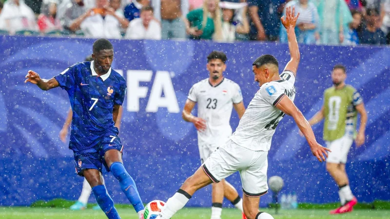 Maghnes Akliouche enters in the 83e minute as France beats Irak 3-0