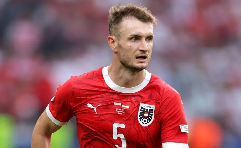 Stefan Posch wore black jaw brace in Austria's Dallas clash