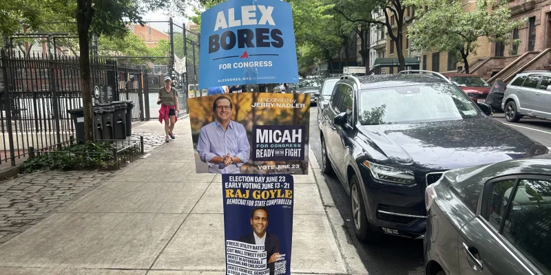 Micah Lasher campaigns with 8-candidate NY-12 primary