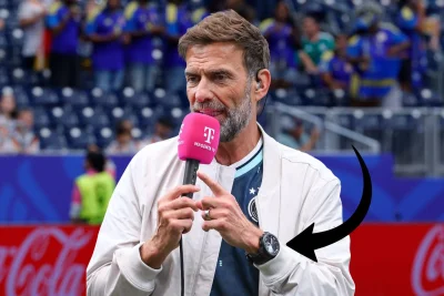 Jürgen Klopp shows 50,000-euro IWC Aquatimer during WM broadcast