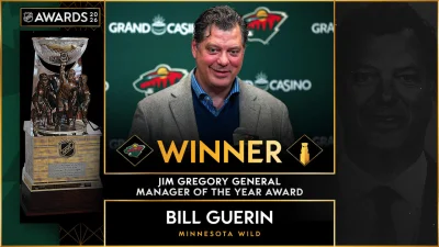 Bill Guerin Wins 1st Jim Gregory GM of the Year Award