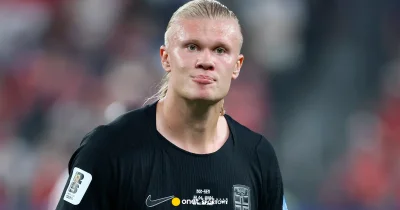 Erling Haaland i Kylian Mbappe przed Norway Vs France w Foxborough