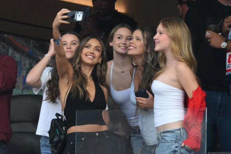 Jessica Alba Attends World Cup With Danny Ramirez and 2 Daughters