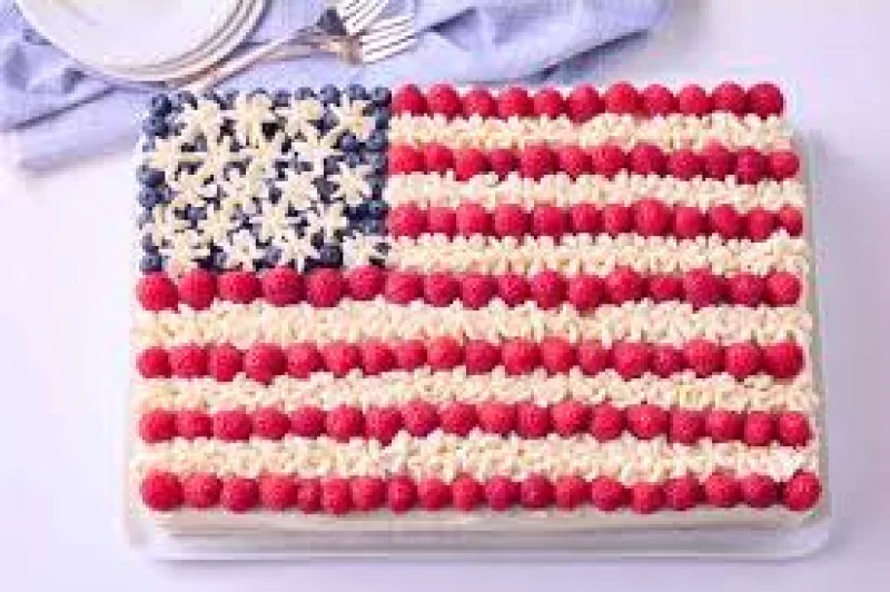 Martha Stewart Serves 250-Piece Flag Cake at Jay Event