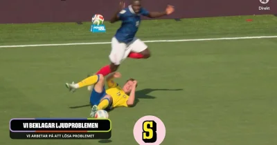 Viktor Johansson och TV4 stördes av ljudfel i VM-mötet med Frankrike