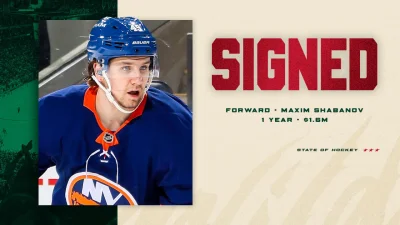 Maxim Shabanov Joins Minnesota Wild on One-Year Deal