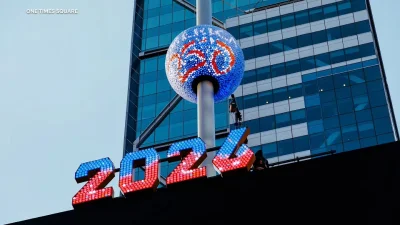 Times Square Ball Drops Eight Times for Ball Drop For Fourth Of July