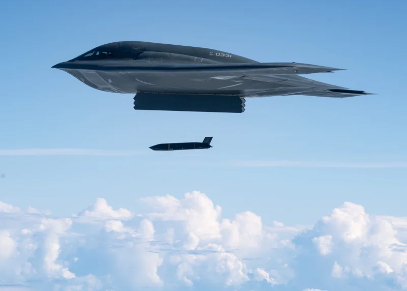 Gen. Kevin B. Schneider details B-2 Carrier Strike Group LRASM strike