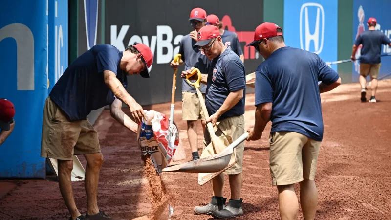 Stephen Vogt and Will Venable Delay Guardians Game Today at Progressive Field