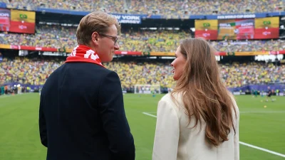 Princess Ingrid Alexandra watches Norway beat Brazil at World Cup