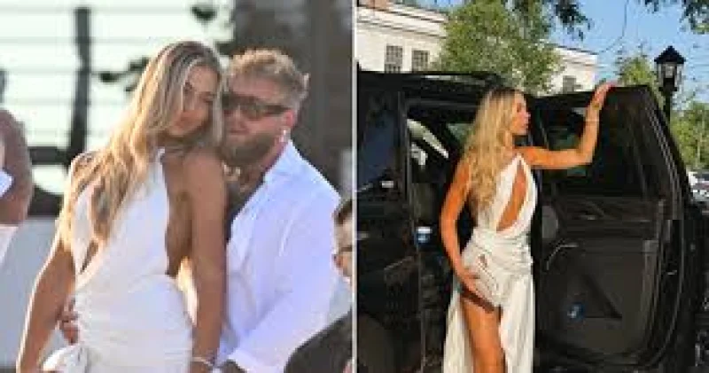 Jutta Leerdam Wears White Dress at Michael Rubin's Hamptons White Party