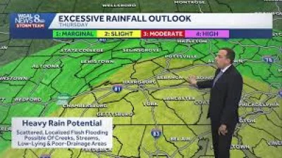 Philadelphia Weather flood watch covers 11 counties Thursday