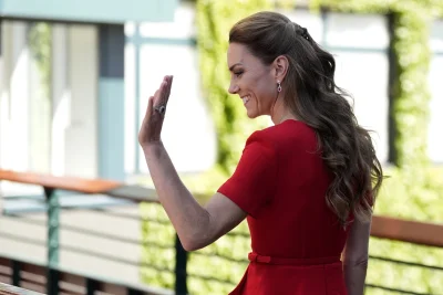 Kate Middleton and Lily Collins in the Royal Box at Wimbledon Today — Royal Box Wimbledon Today
