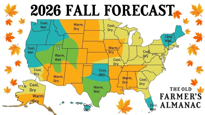 Old Farmer's Almanac Fall Forecast Calls for Warmer, Drier Deep South