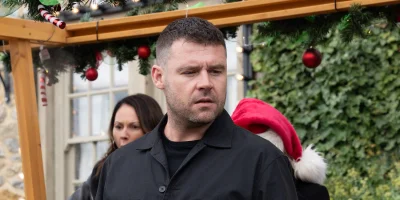 Danny Miller shares family visit to Emmerdale set with three children
