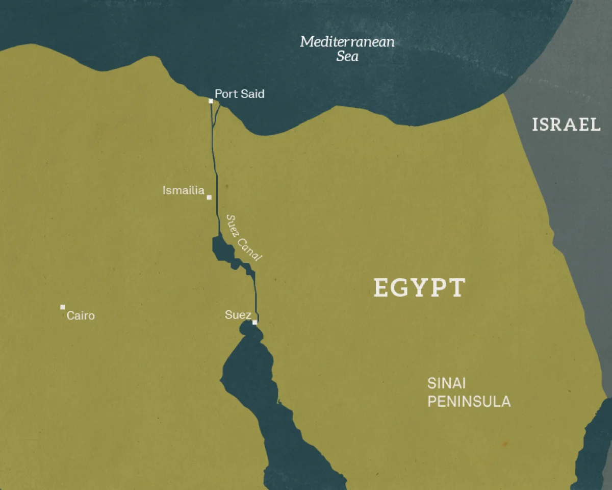 Suez Canal map