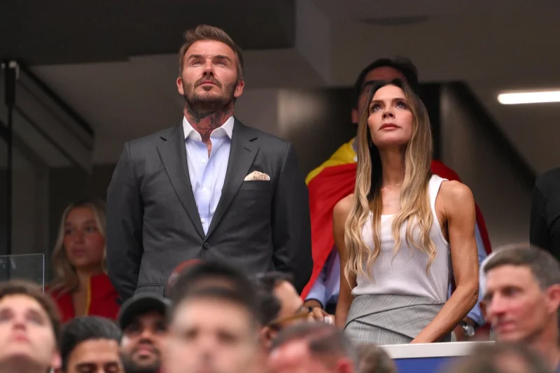 Harper Beckham wears Intra red at Dallas semi-final