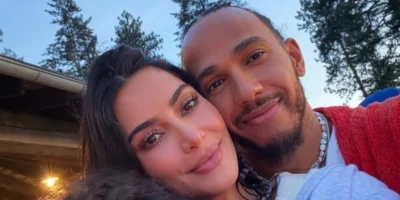 Kim Kardashian Shares Lewis Hamilton Children Selfie With Chicago