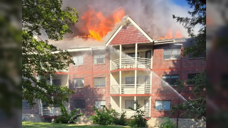 Crews battle Helix Apartments fire in St. Louis Park