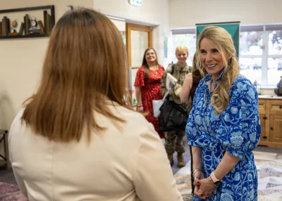 Mrs. Cindy Wilsbach Meets Charity Rose at Raf Mildenhall