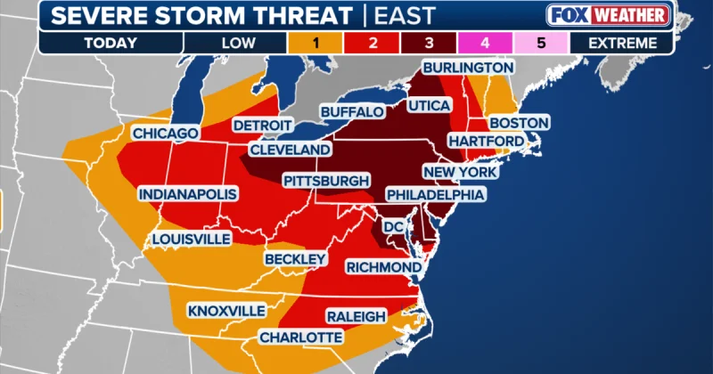 National Weather Service warns of 70 mph gusts in NYC metro — Tornado Warning In Nyc