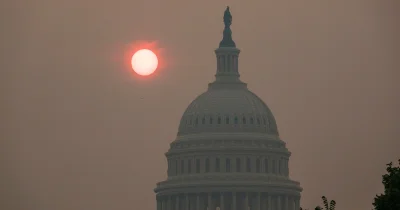Ontario and Minnesota Smoke Darkens Washington, D.C. in Canada Wildfires Air Quality