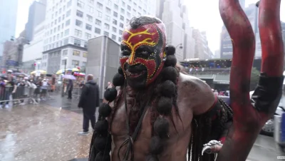 The Boogeyman disrupts Danhausen’s Uncursing Parade in New York City