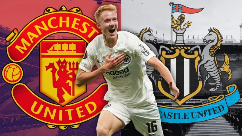 Manchester United and Newcastle hold talks over Hugo Larsson as Frankfurt set €50 million asking price