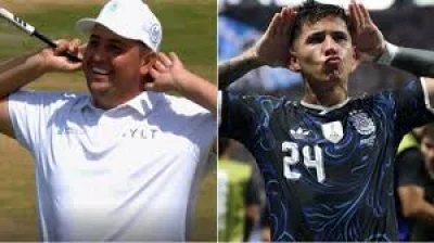 Mateo Pulcini caps The Open round with 40-foot putt and Enzo Celebration