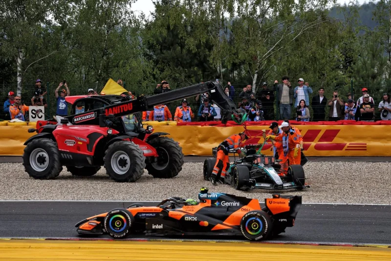 Hamilton Belgian Gp Unsafe Release: five-second penalty after opening-lap clash with George Russell