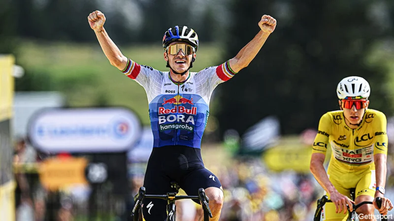 Remco Evenepoel wins first Tour de France road stage on Plateau de Solaison