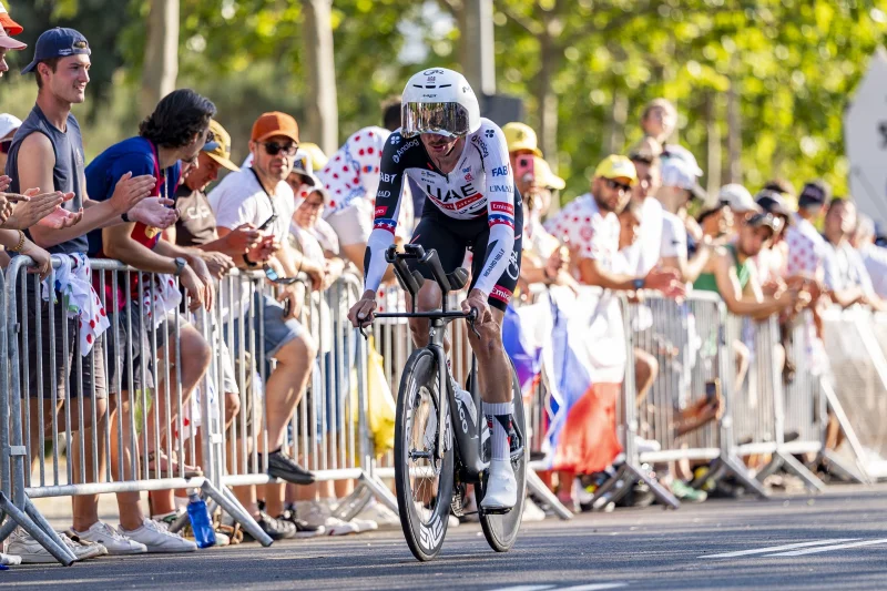 Brandon Mcnulty knocked off bike by car before stage 16 time trial — but still rolled down the ramp on time