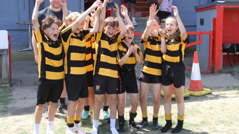 Devon And Cornwall Police joins 80 Year 6 pupils at Redruth rugby festival