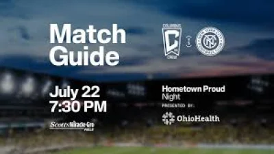 Columbus Crew vs New York City FC set for Wednesday, July 22 kickoff at ScottsMiracle-Gro Field — New York City Vs Columbus