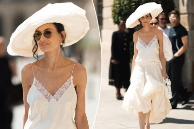 Demi Moore Posts Paris Look in Ivory Magda Butrym