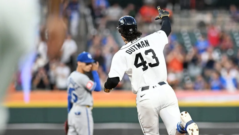 James Outman hits fourth home run of the season as Tigers edge Royals 4-3
